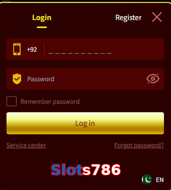 Slots786 login preview
